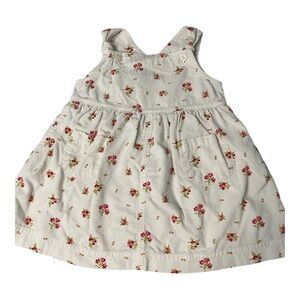 Gymboree Vintage Rainbow Tag Dress 1999 Size XS 18-24M Floral Corduroy